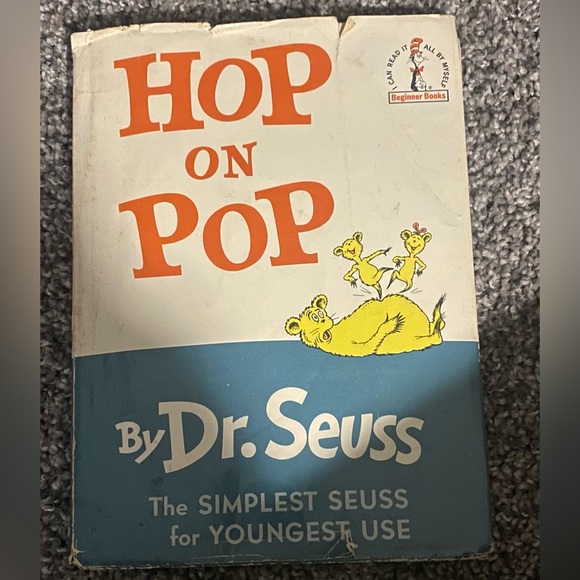 1963 Vintage "Hop on Pop" by DR. SEUSS 1st ed Random house Rare With Jacket - Picture 1 of 14
